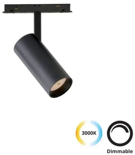 Σποτ Φωτιστικό Μαγνητικής Ράγας LED 13W 3000K Φ4,8 Magnetic Viokef 4244000 Μαύρο