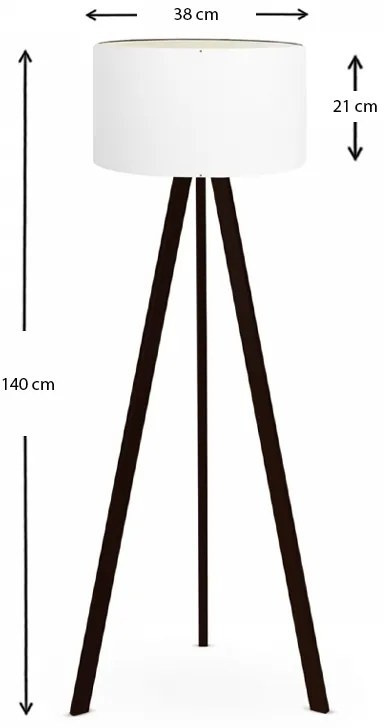 Φωτιστικό δαπέδου Rosling Megapap Mdf/ύφασμα Pvc χρώμα μαύρο - λευκό 38x38x140εκ. - GP029-0001,20