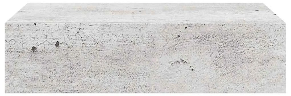 vidaXL Ράφια Τοίχου Συρτάρια 2 τεμ. Γκρι Σκυρ. 40x23,5x10 εκ από MDF