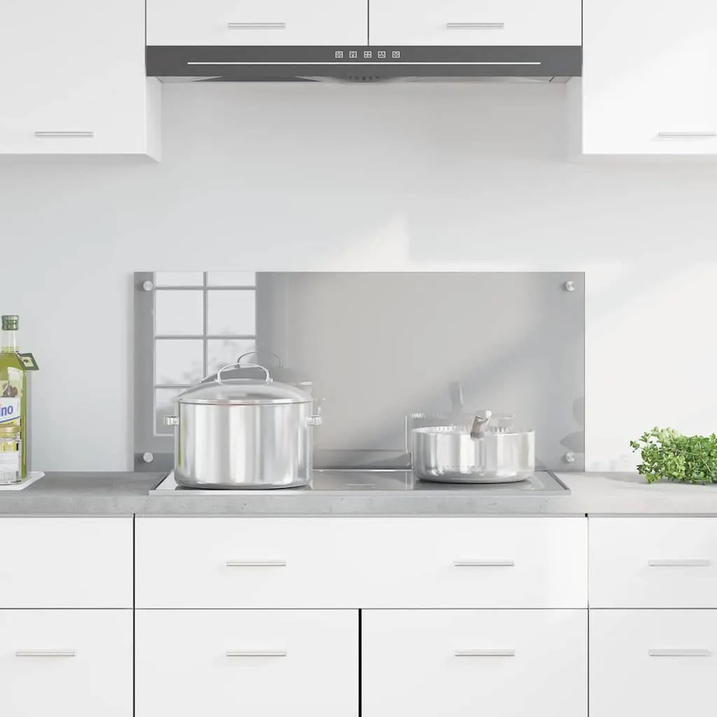 vidaXL Πίσω Πάνελ Κουζίνας Ανοιχτό γκρι 90 x 40 x 0.6 εκ.