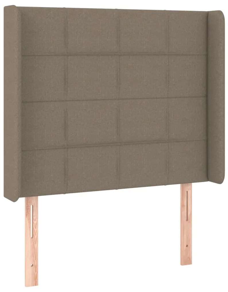 vidaXL Κεφαλάρι Κρεβατιού LED Taupe 83x16x118/128εκ. Υφασμάτινο