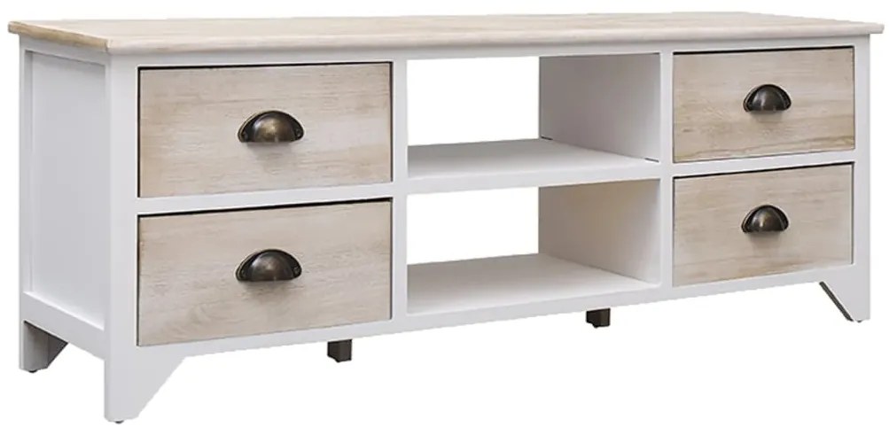 vidaXL Έπιπλο Τηλεόρασης 108 x 30 x 40 εκ. από Μασίφ Ξύλο Παυλώνιας