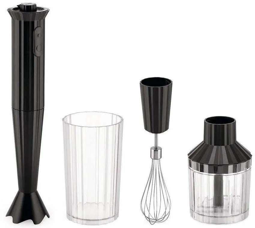 Μπλέντερ-Μίξερ Χειρός Plissé (Σετ 4Τμχ) MDL10S B Black Alessi Plastic