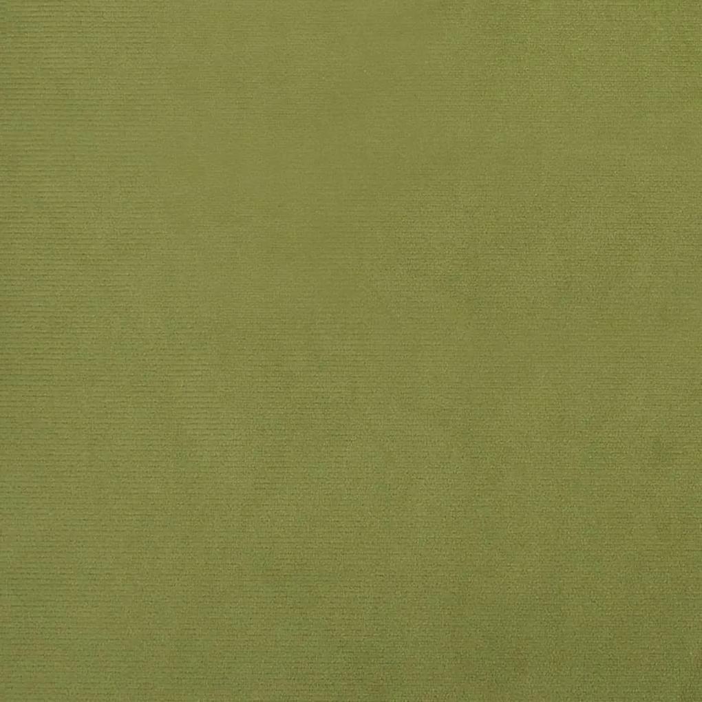 vidaXL Σκαμπό με Ξύλινα Πόδια Ανοιχτό Πράσινο Βελούδινο