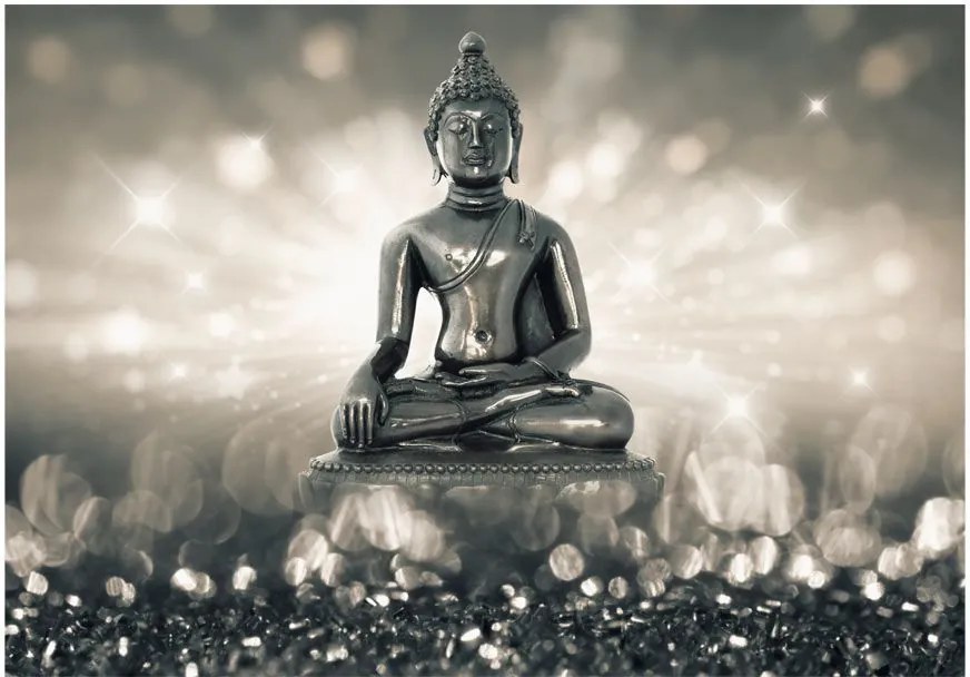 Αυτοκόλλητη φωτοταπετσαρία - Silver Buddha - 245x175