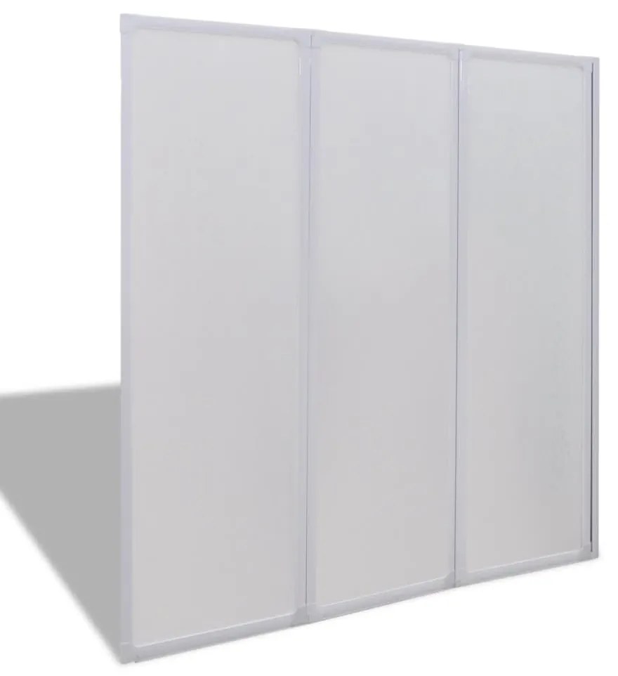 vidaXL Διαχωριστικό μπανιέρας 117 x 120 cm 3 Πάνελ πτυσσόμενα