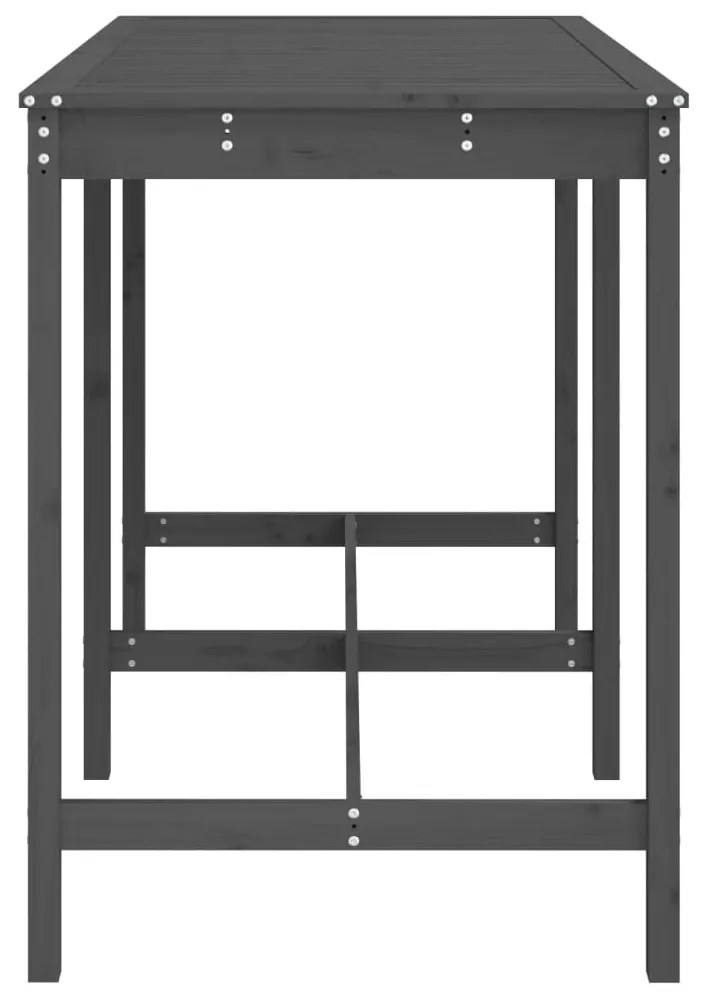 vidaXL Τραπέζι Κήπου Γκρι 159,5x82,5x110 εκ. από Μασίφ Ξύλο Πεύκου