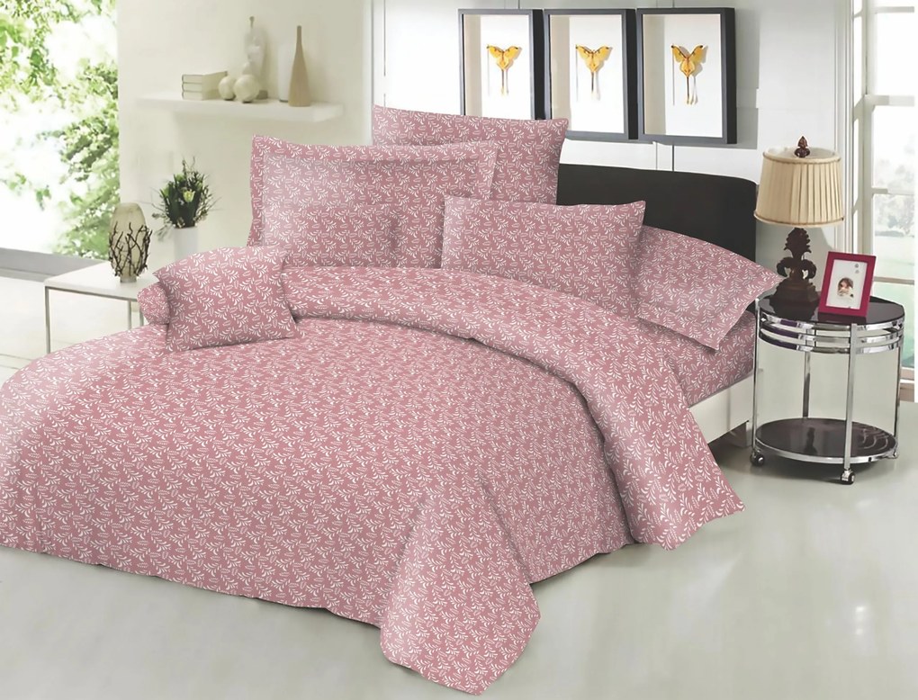 Σεντόνι Μεμονωμένο Polycotton Μονό 160x240εκ. Εμπριμέ Fern Rotten Apple Komvos Home 7011166-2