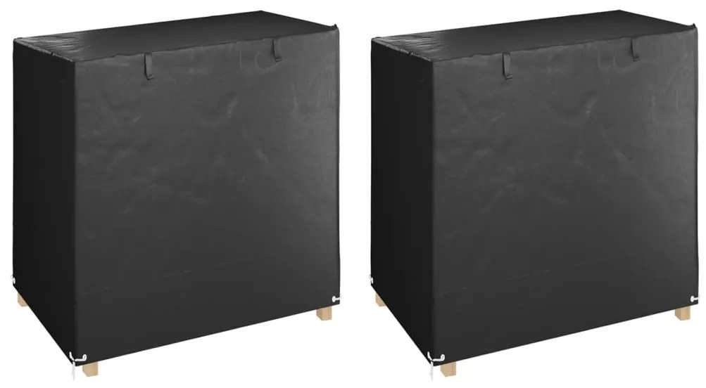 vidaXL Κάλυμμα Κούνιας 2 τεμ. 8 Κρίκοι 125x90x135/165 εκ Πολυαιθυλένιο