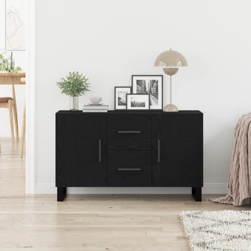 vidaXL Μπουφές Μαύρη Δρυς 100x36x60 εκ. Κατασκευασμένο Ξύλο