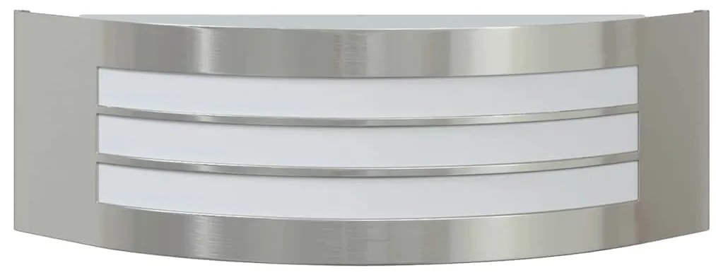 vidaXL Εξωτερικά Φωτιστικά Τοίχου 2 pcs Ασημί 32 x 10 x 10 εκ