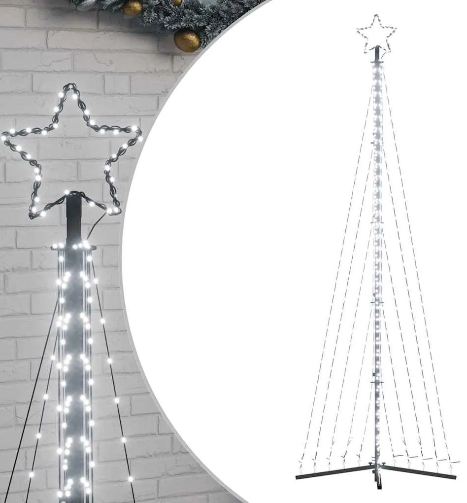 vidaXL Χριστουγεννιάτικο δέντρο LED 495 LED Ψυχρό Λευκό 300,5 εκ.