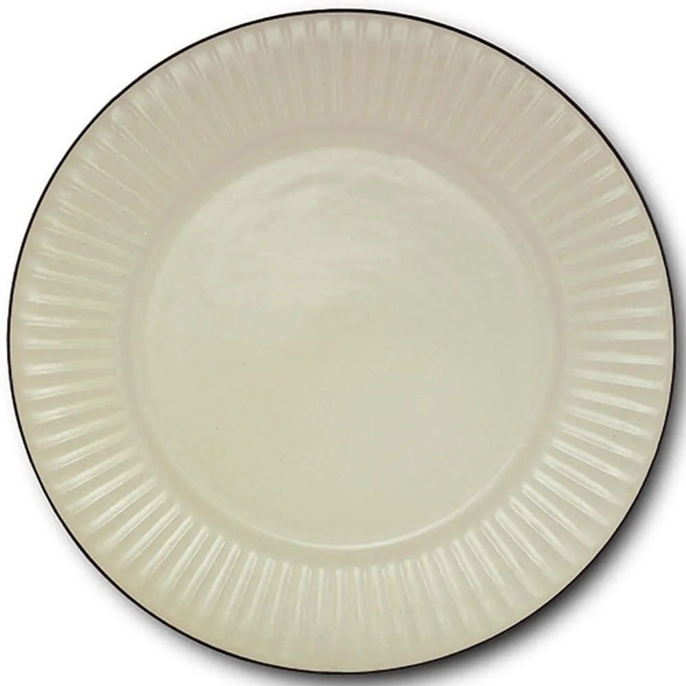 Πιάτο Ρηχό Penelope 10-017-011 Φ27x2cm Beige Nava Πηλός
