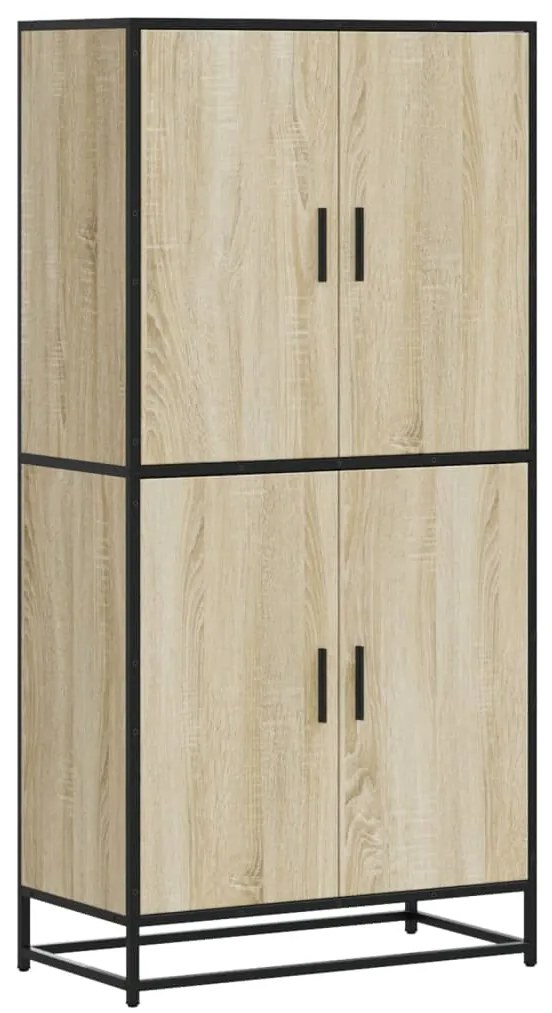 vidaXL Highboard Sonoma Oak 68x35x139 cm Κατασκευασμένο ξύλο