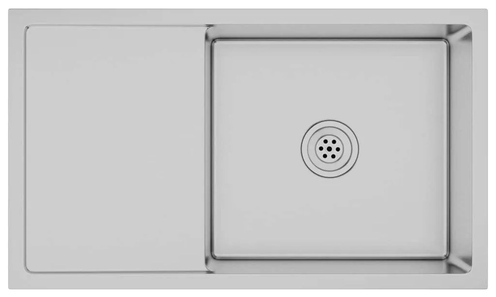 vidaXL Νεροχύτης Κουζίνας Χειροποίητος από Ανοξείδωτο Ατσάλι