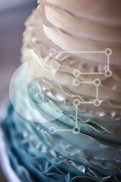 Σετ των 2 Intra Συλλεκτικό Ξύλινο Παζλ Plywood  4mm - Λευκή και πράσινη τούρτα με βολάν Σε Ξύλινο Κουτί - Διαστάσεις: 10x10 cm – 25 κομμάτια