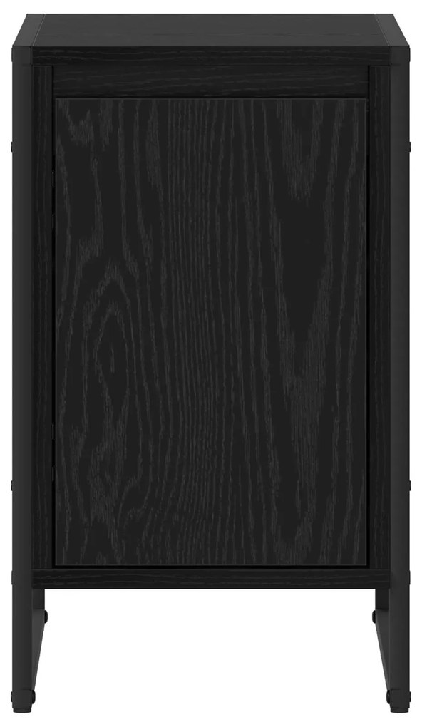 vidaXL Κομοδίνο 2 pcs Μαύρη Οξυά 39,5 x 30 x 50 εκ Επεξεργασμένο ξύλο