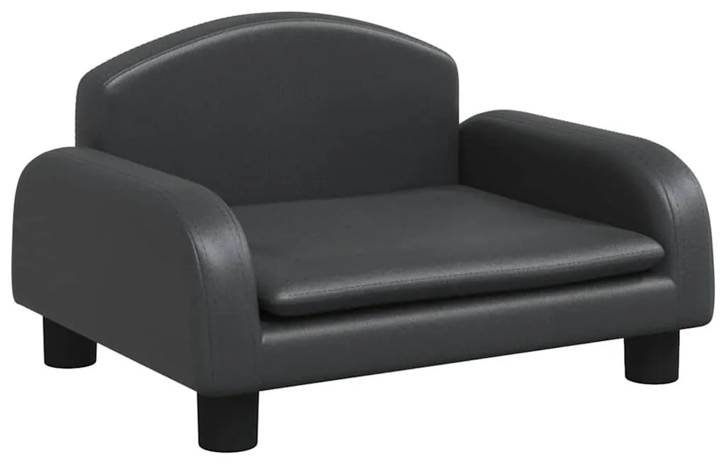 vidaXL Καναπές Παιδικός Μαύρος 50 x 40 x 30 εκ. από Συνθετικό Δέρμα