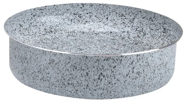 Ταψί Oliver Voltz Siena OV51222J26, στρογγυλό, 26 cm, επίστρωση μάρμαρου, χωρίς PFOA, ανοιχτό γκρι