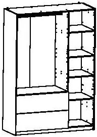 Ντουλάπα Coben τρίφυλλη-Δρυς