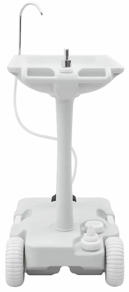 vidaXL Βάση νιπτήρα κάμπινγκ Γκρι 72 x 42 x 103 εκ Πλαστικό