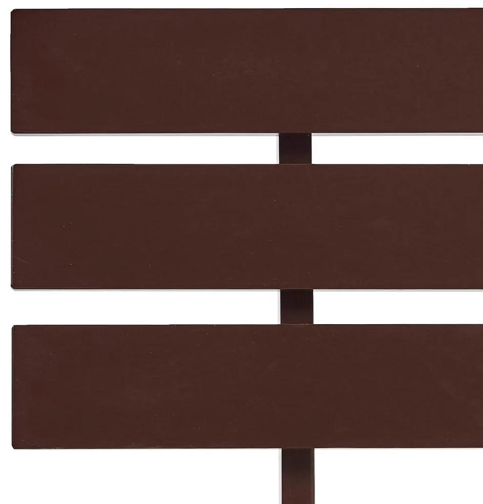 Πλαίσιο Κρεβατιού Σκούρο Καφέ 140x200 εκ. από Μασίφ Ξύλο Πεύκου - Καφέ