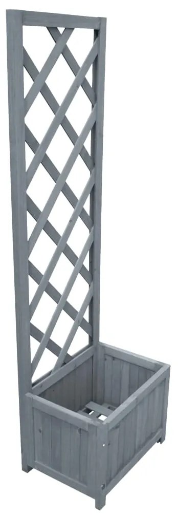 vidaXL Γλάστρα με Καφασωτό 40 x 30 x 135 εκ. από Μασίφ Ξύλο Ελάτης