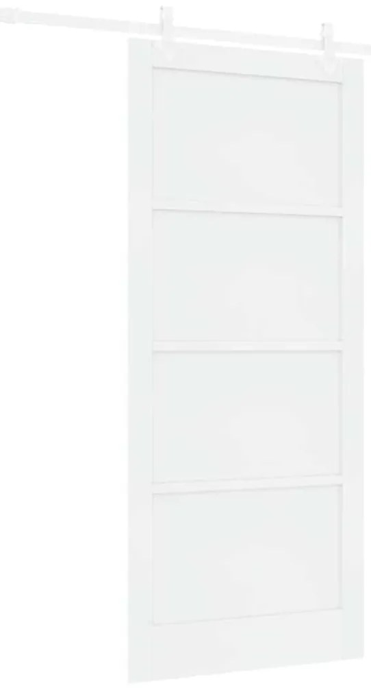 vidaXL Συρόμενη Πόρτα Χειροκίνητος Λευκό 93 x 211 εκ.