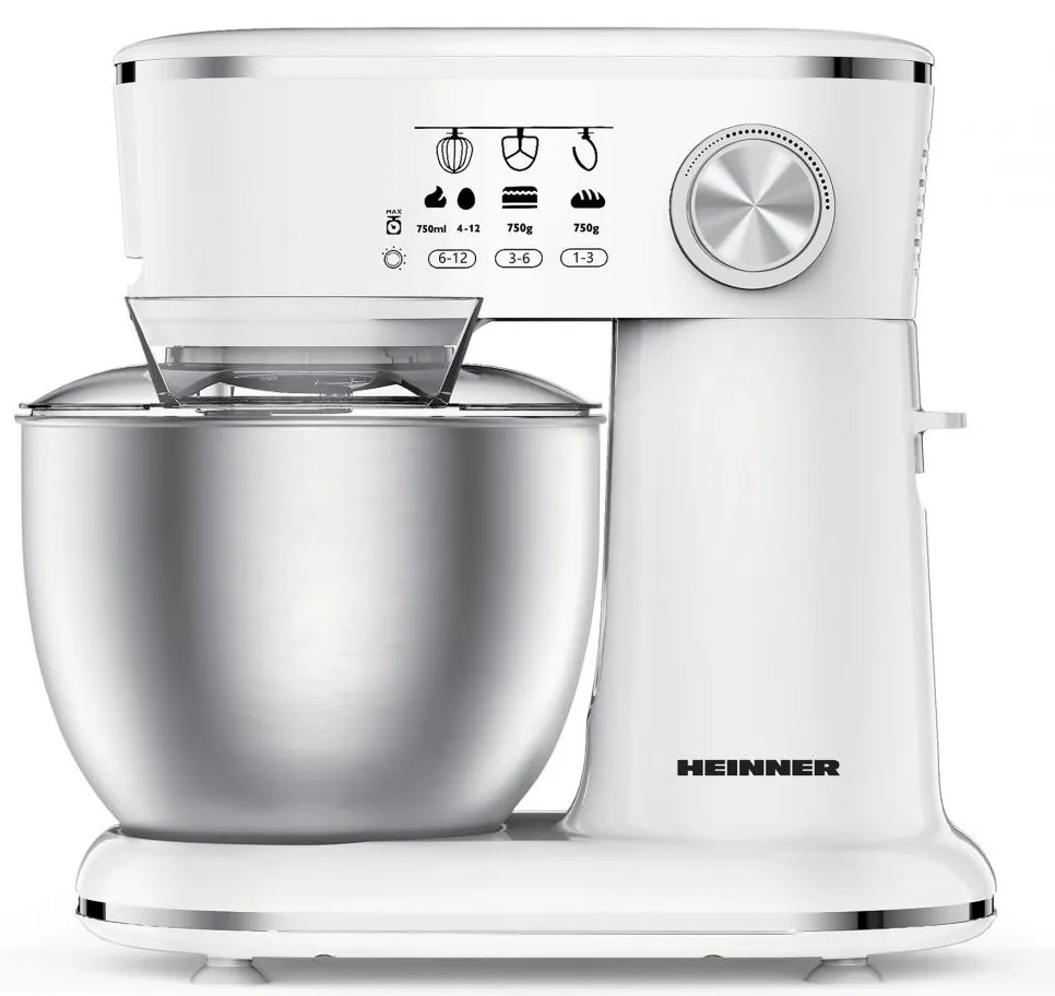 Heinner HPM-1000WHCH Κουζινομηχανή 1000W με Ανοξείδωτο Κάδο 5lt