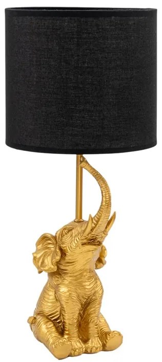 Φωτιστικό Επιτραπέζιο Polyester Μαύρο-Χρυσό 20x20x46εκ. Zen Collection 25.52.52347