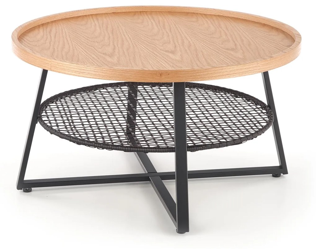 FLORENCE c. table natural oak / black DIOMMI V-CH-FLORENCE-LAW