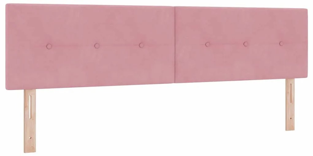 vidaXL Κρεβάτι με Ελατήρια και Στρώμα Ροζ 180 x 200 cm ύφασμα
