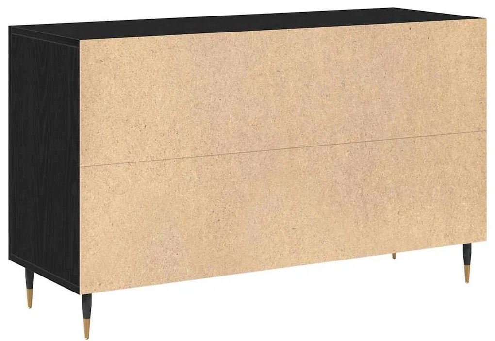 vidaXL Πλαϊνό γραφείο Μαύρη Οξυά 100 x 36 x 60 εκ. Επεξεργασμένο ξύλο