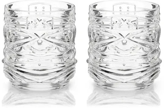 Viski Σετ 2 Lowball Ποτηριών Pacific Crystal Tiki - 355ml