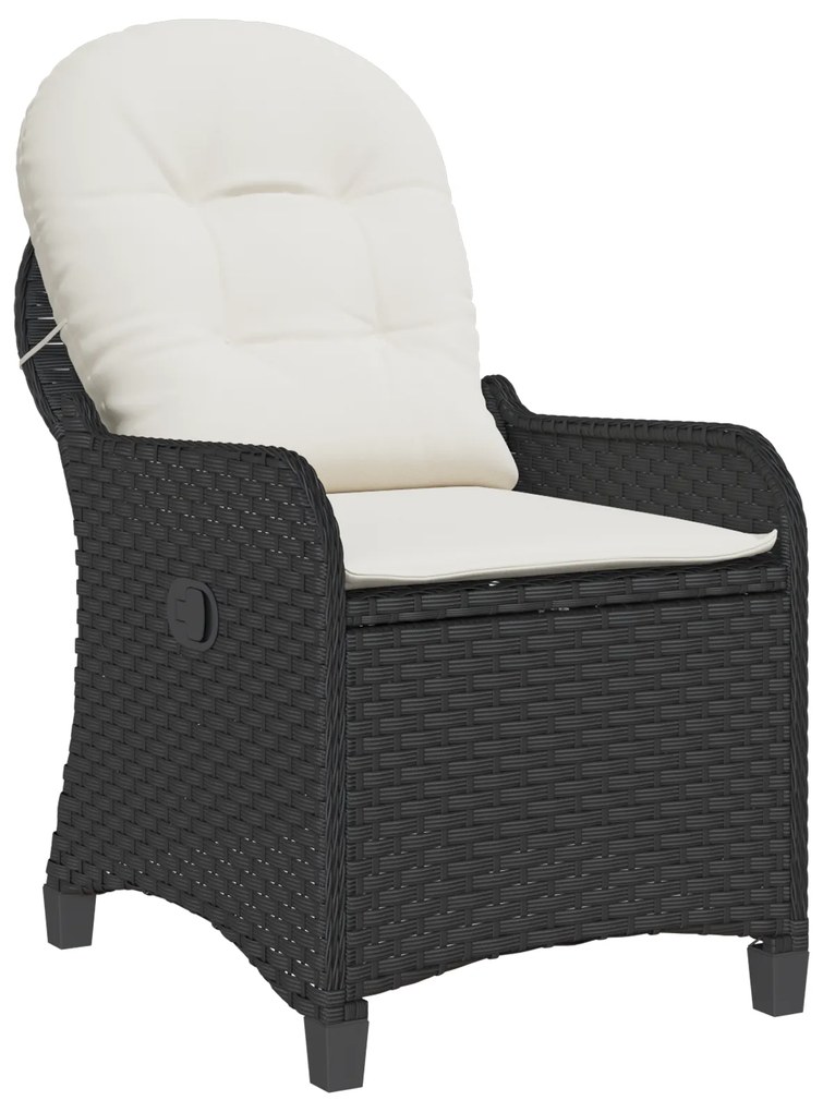 vidaXL Πολυθρόνα με Κα cushions Μαύρο Πολυεστέρας