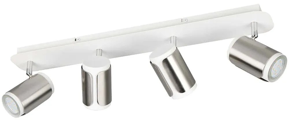 Φωτιστικό Οροφής - Σποτ Gillan 814500407 60x12x16cm 4xGU10 10W Nickel-White Trio Lighting