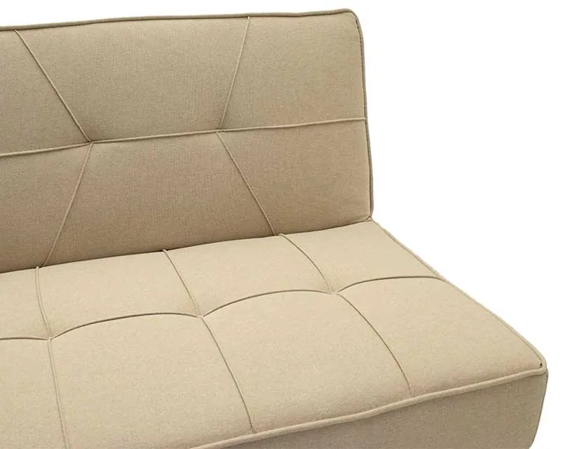 Καναπές-κρεβάτι Travis pakoworld 3θέσιος με ύφασμα μπεζ 175x83x74εκ - 035-000025 - 035-000025