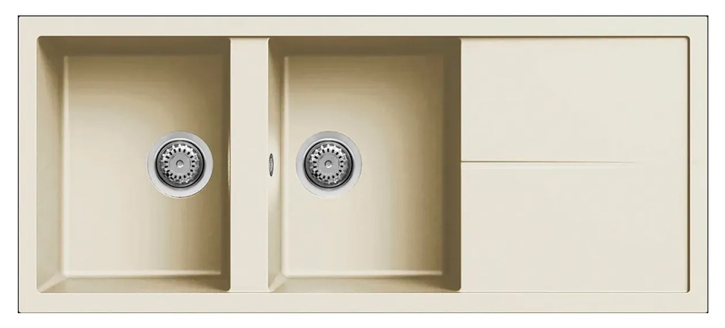 Νεροχύτης κουζίνας UNICO 500 Bianco Antico 62 ELLECI 116x50cm - LGU50062