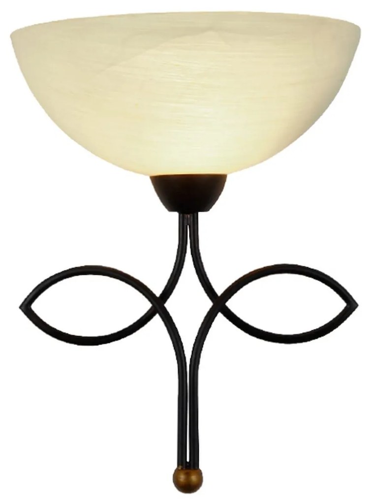 Φωτιστικό Τοίχου Elegant AD89061W Yellow Metal, Glass