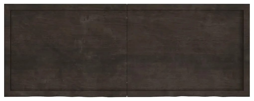 vidaXL Ράφι Τοίχου Σκούρο Καφέ 160x60x(2-6) εκ. Επεξ. Μασίφ Ξύλο Δρυός