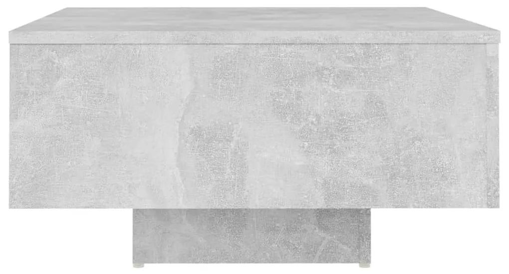 Τραπεζάκι Σαλονιού Γκρι Σκυροδέματος 60x60x31,5 εκ. Μοριοσανίδα - Γκρι