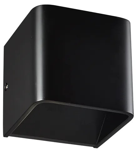 Φωτιστικό Επίτοιχο Aca L35037BK NEPHELE Μαύρο Ματ (Black Mat) 3000K