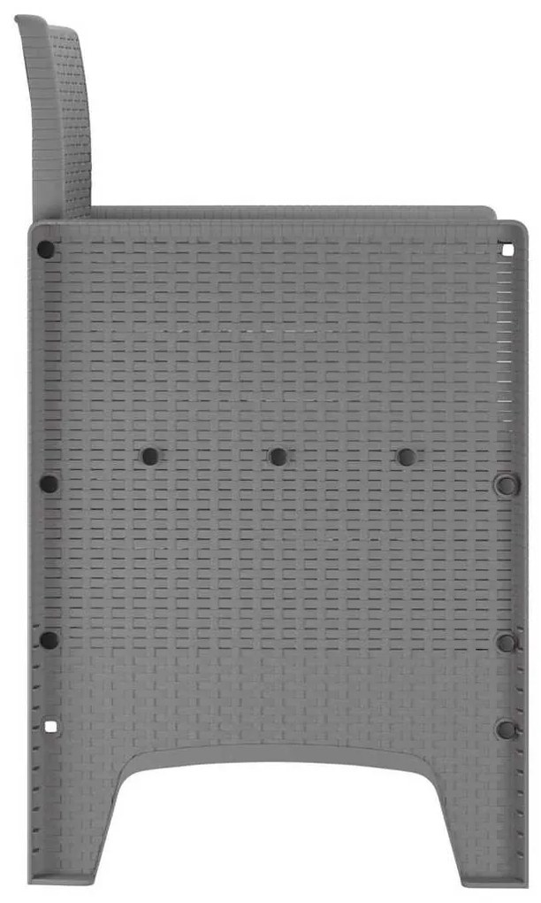 vidaXL Καρέκλα Κήπου 4 pcs Ανοιχτό γκρι 53 x 49 x 85 εκ. PP