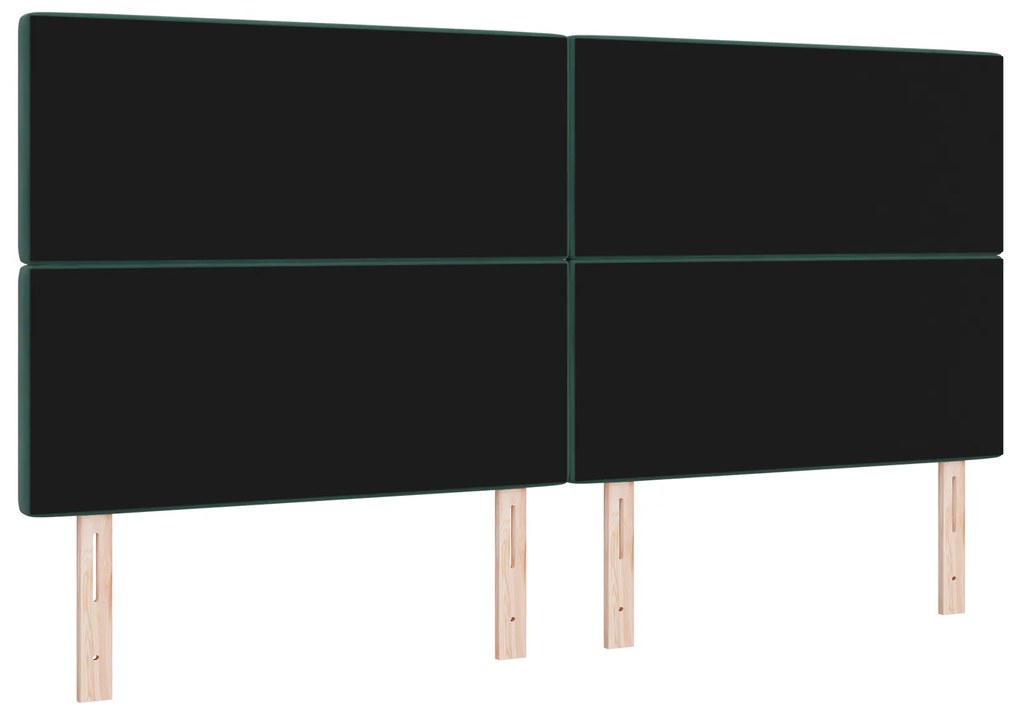 vidaXL Βελούδινο Κεφαλάρι Argyle Σκούρο πράσινο 200 cm Βελούδο