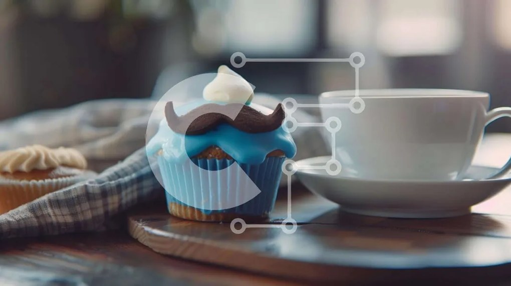 Intra Συλλεκτικό Ξύλινο Παζλ Plywood  4mm - Cupcakes και καφές στο τραπέζι Σε Ξύλινο Κουτί - Διαστάσεις: 10x10 cm – 25 κομμάτια