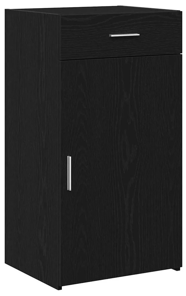 vidaXL Πλαϊνό γραφείο με συρτάρι Μαύρη Οξυά 50 x 42,5 x 93 εκ.