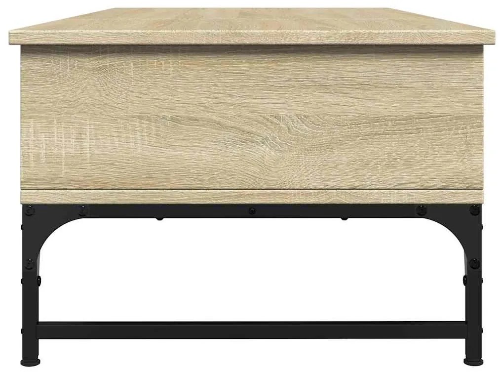vidaXL Τραπεζάκι Σαλονιού Sonoma Δρυς 100x50x35εκ Επεξ. Ξύλο + Μέταλλο