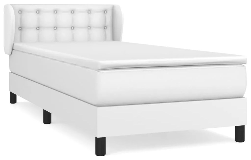 ΚΡΕΒΑΤΙ BOXSPRING ΜΕ ΣΤΡΩΜΑ ΛΕΥΚΟ 90X190ΕΚ. ΑΠΟ ΣΥΝΘΕΤΙΚΟ ΔΕΡΜΑ 3127284