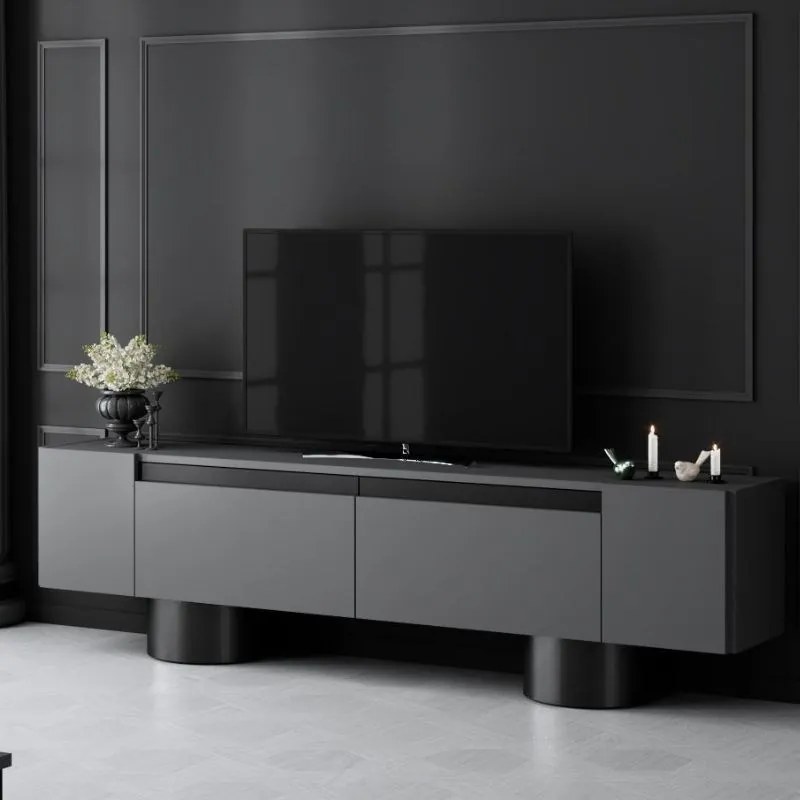 Megapap Έπιπλο Τηλεόρασης Haven Ανθρακί 180x30x50εκ.