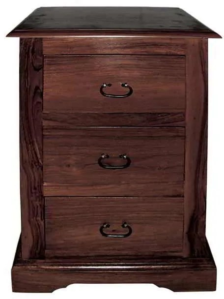 Κομοδίνο Mandore 45x35x70cm 3-Συρτ.Καρυδί